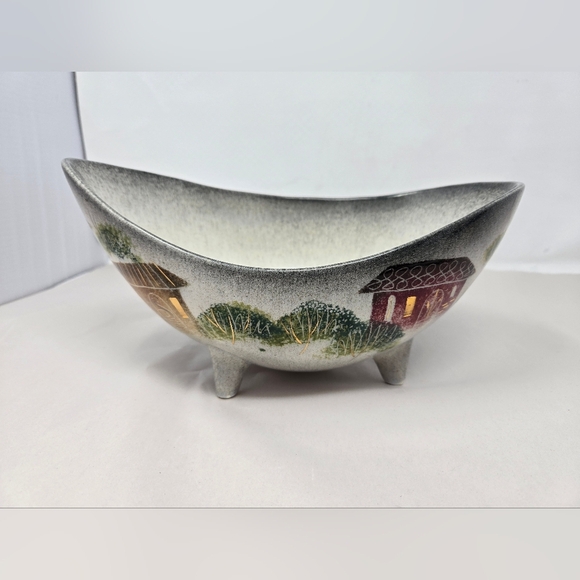 Vintage Sascha Brastoff MCM Flower Frog Bowl Gold Reflective Highlights Signed - Picture 3 of 14